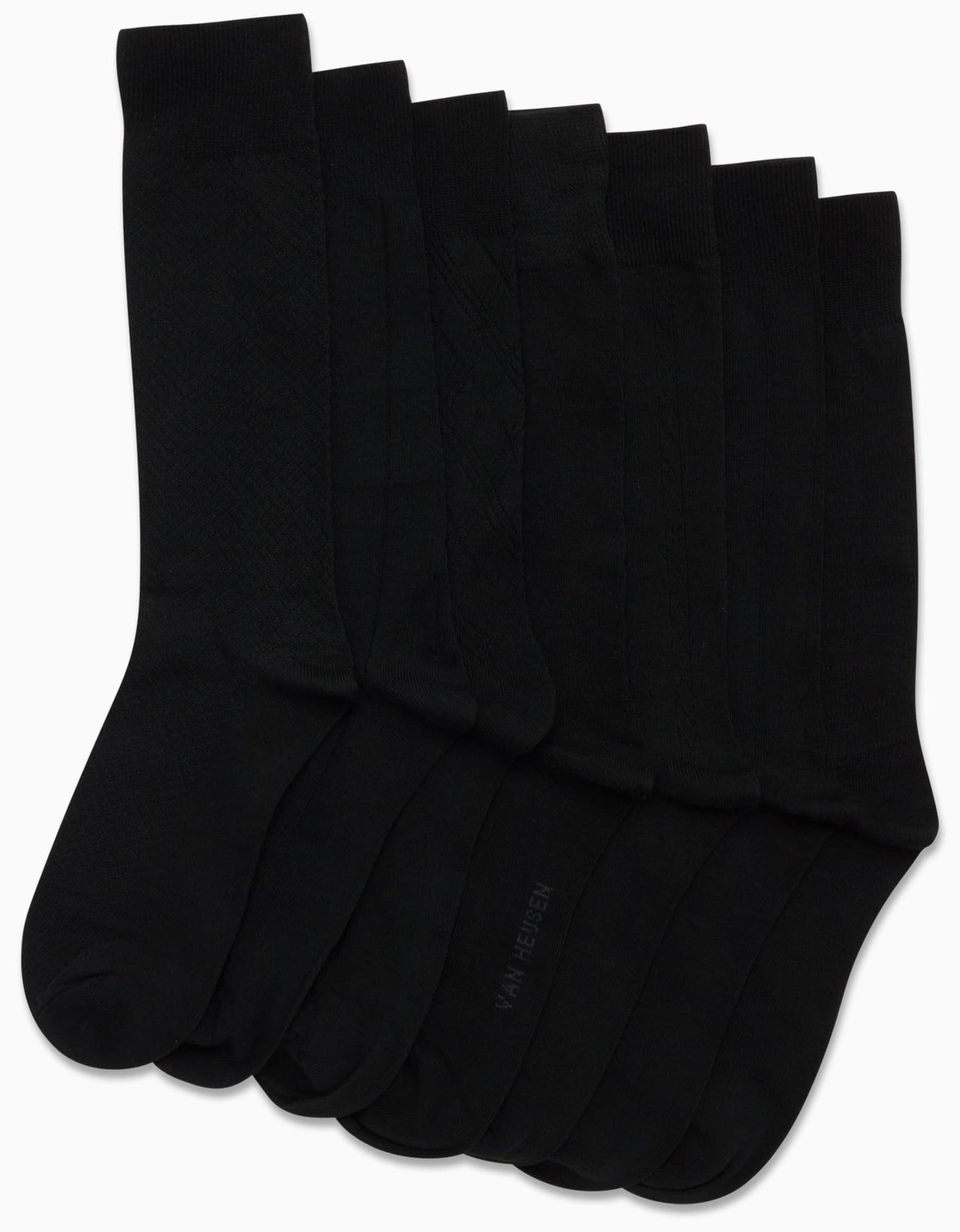 Van Heusen Men's Dress Socks - Lightweight Mid-Calf Crew Dress Socks (7 Packs)