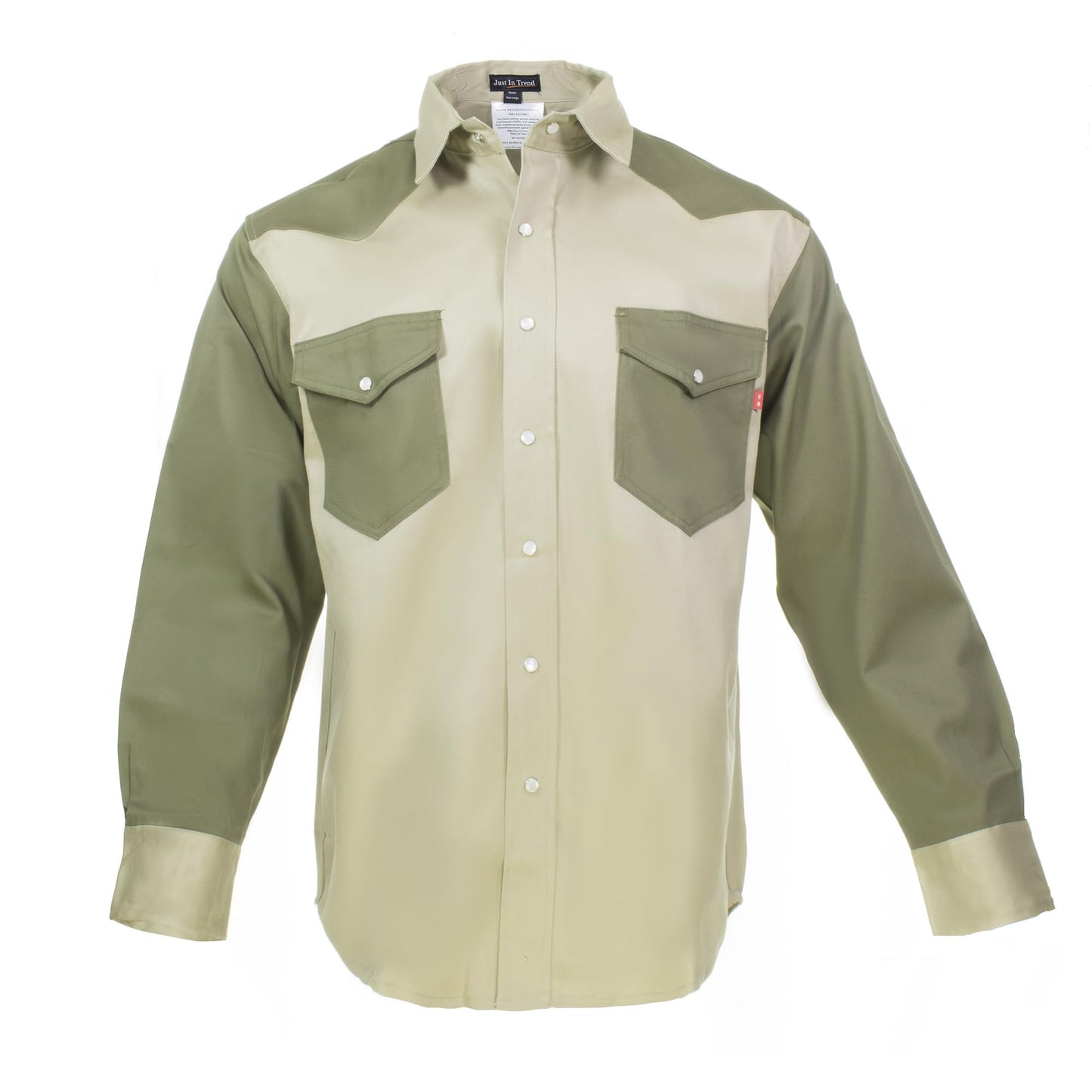 Just In Trend │Flame Resistant FR Shirt - 88/12 - Western Style - Two Tone