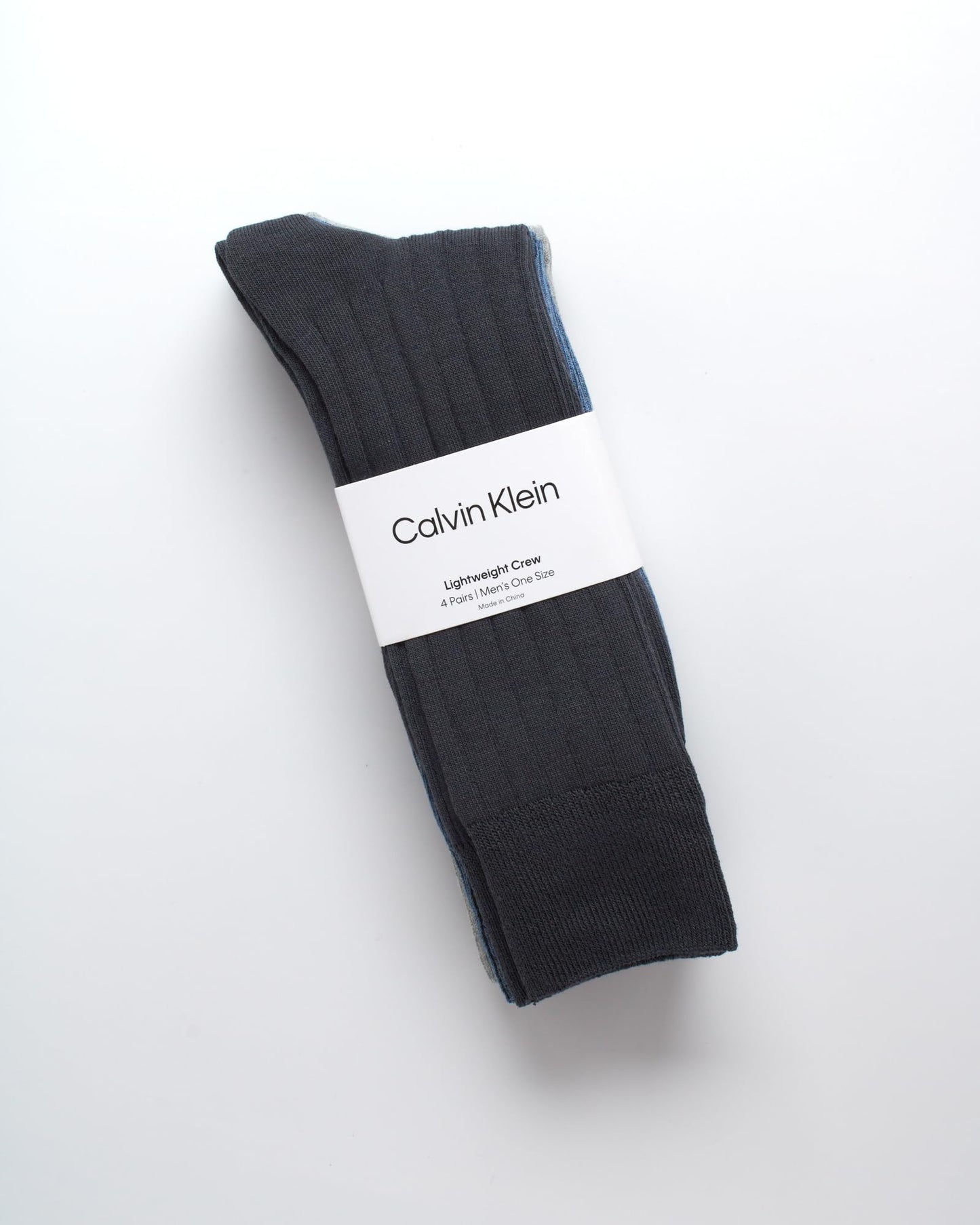 Calvin Klein Men's Crew Socks - 4 Pack Lightweight Combed Cotton Blend Dress Socks - Breathable Socks for Men (7-12)