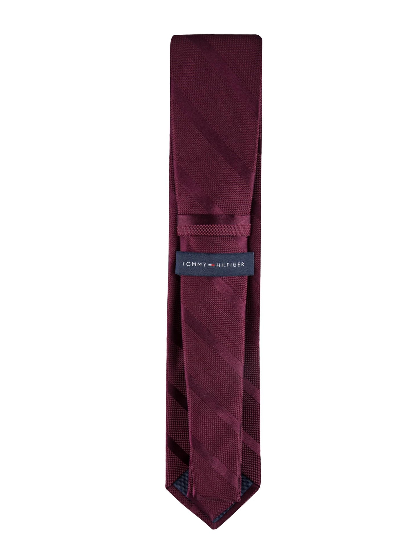 Tommy Hilfiger Men's Classic Solid Textured Stripe Tie