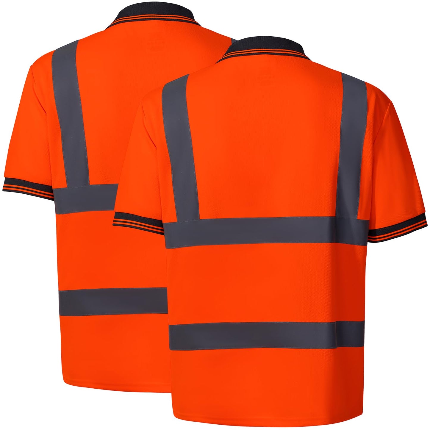 ProtectX High Visibility Short Sleeve Reflective Safety T-Shirt, Men's Heavy Duty Breathable Hi Vis Shirts, Class 2 Type R