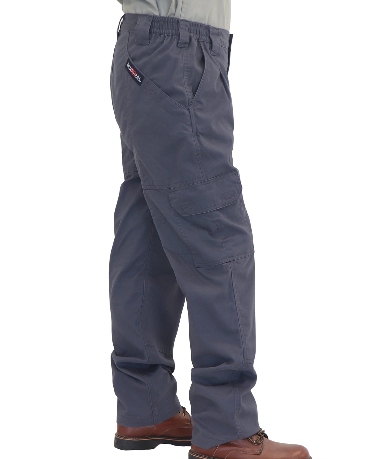 BOCOMAL Men's FR Cargo Pants Flame Resistant Pants Midweight 7.5oz (7 Pockets) Multi-Pockets FR Pants