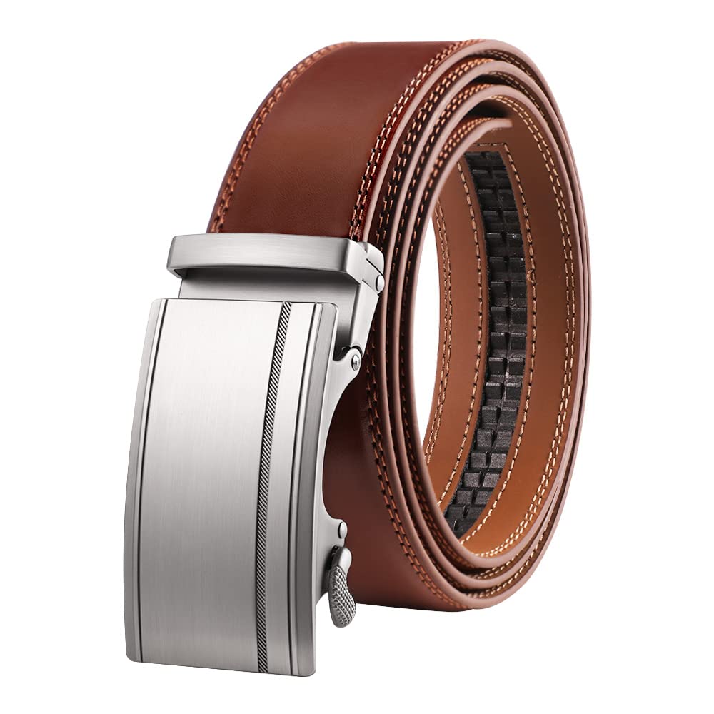 Lavemi Men's Real Leather Ratchet Dress Casual Belt, Cut to Exact Fit,Elegant Gift Box