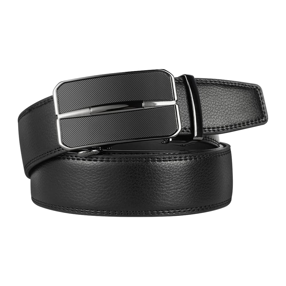 Lavemi Men's Real Leather Ratchet Dress Casual Belt, Cut to Exact Fit,Elegant Gift Box