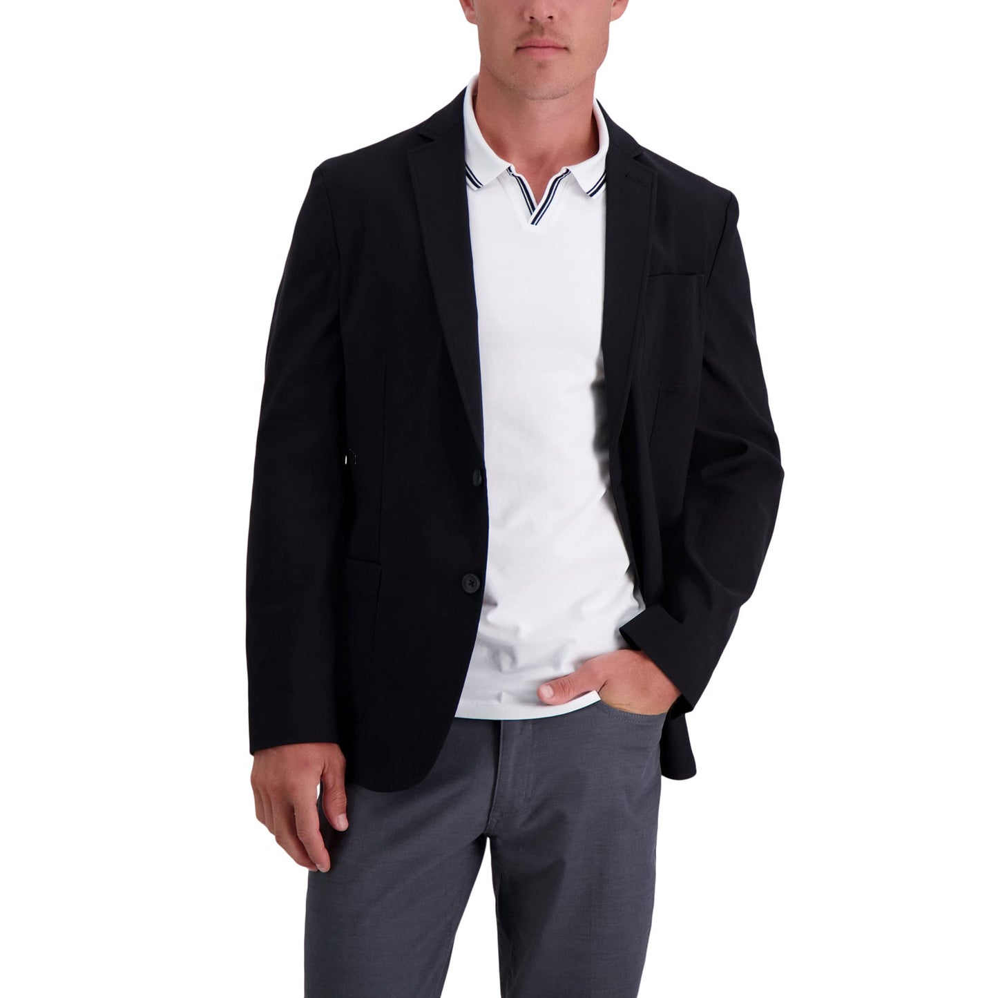 HAGGAR mens Smart Wash Highland Blazer