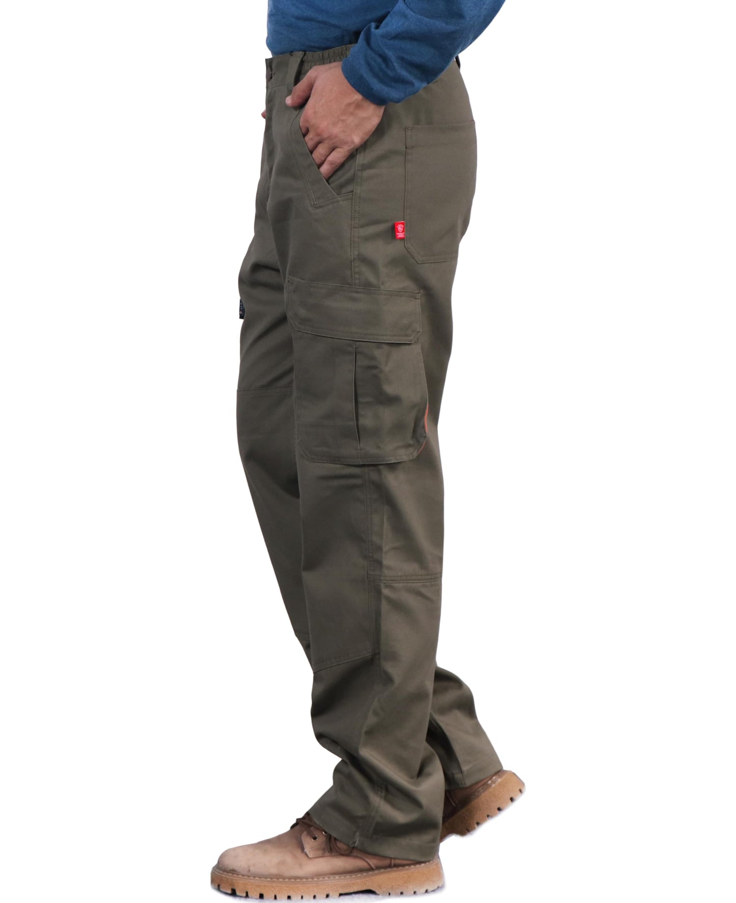 BOCOMAL FR Pants for Men Utility Cargo Pockets Flame Resistant/Fire Retardant Carpenter Water Oil Repellent Finish