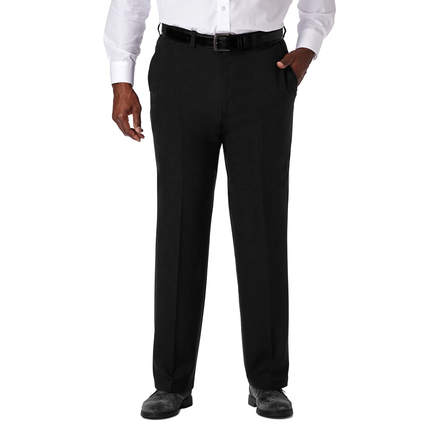 HAGGAR Mens Cool 18 Pro Classic Fit Flat Front Casual Pant Regular and Big & Tall Sizes