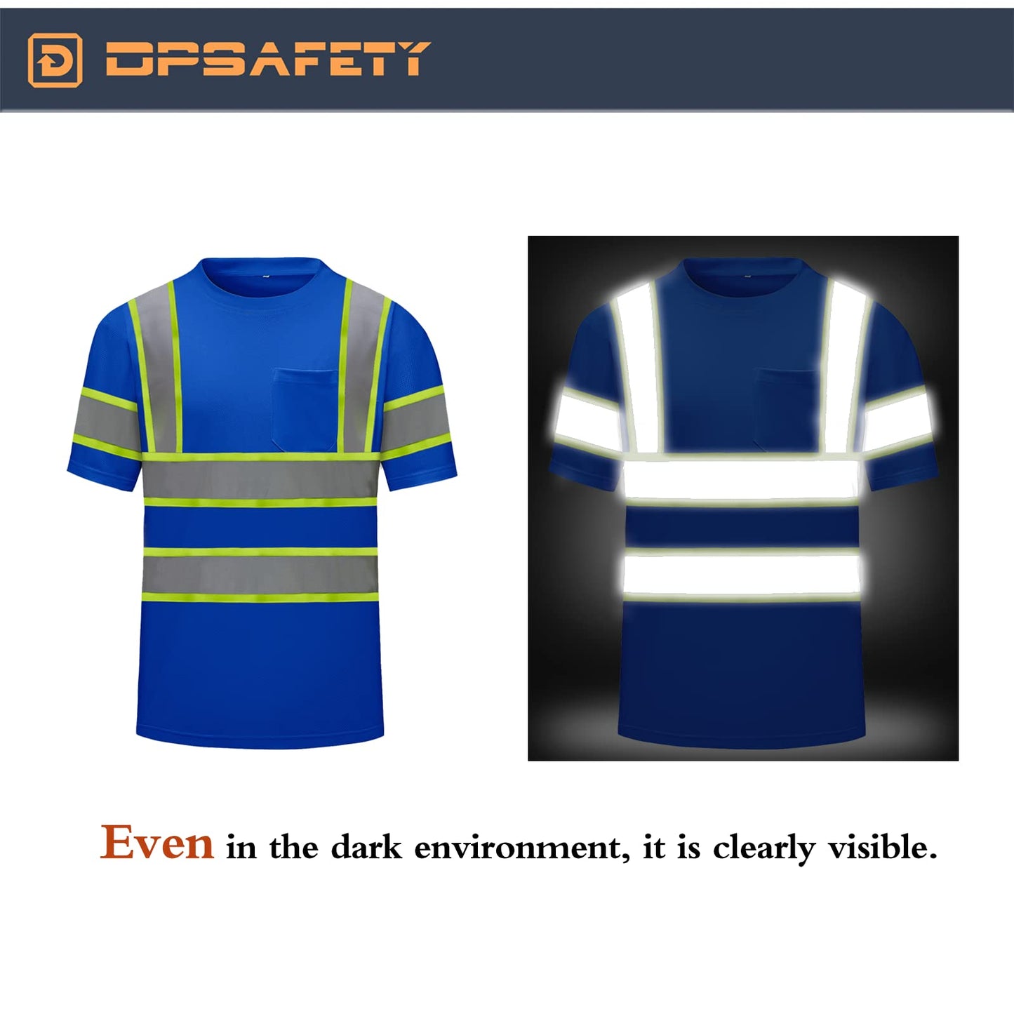 High Visibility Shirts Quick Dry Safety T Shirts with Reflective Strips and Pocket Short Sleeve Mesh Hi Vis Construction Work Class 2 Shirt for Men/Women Black Bottom Lime,Medium