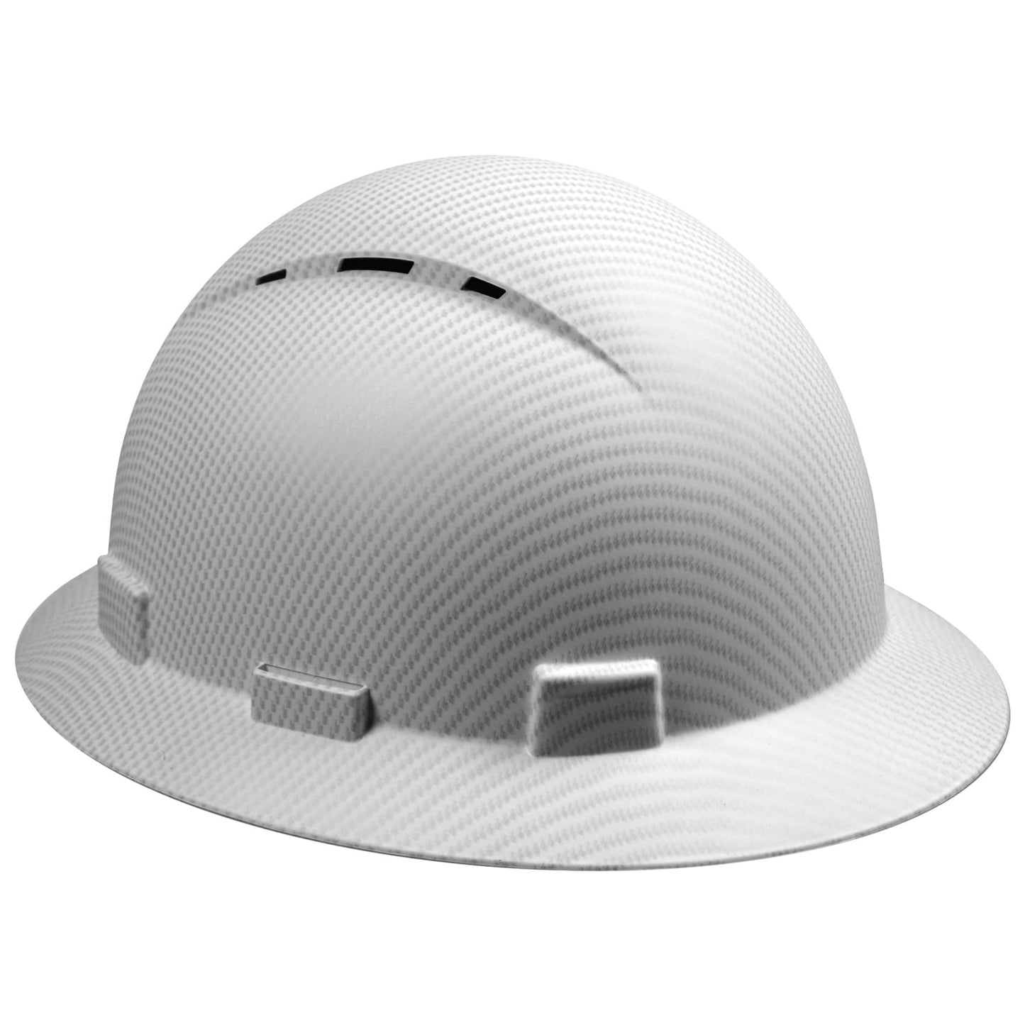 Full Brim Hard Hat - OSHA Safety Helmet Durable Lightweight Carbon Fiber Hard Hat, 6-Point Ratchet Suspension Protective Gear for Men and Women