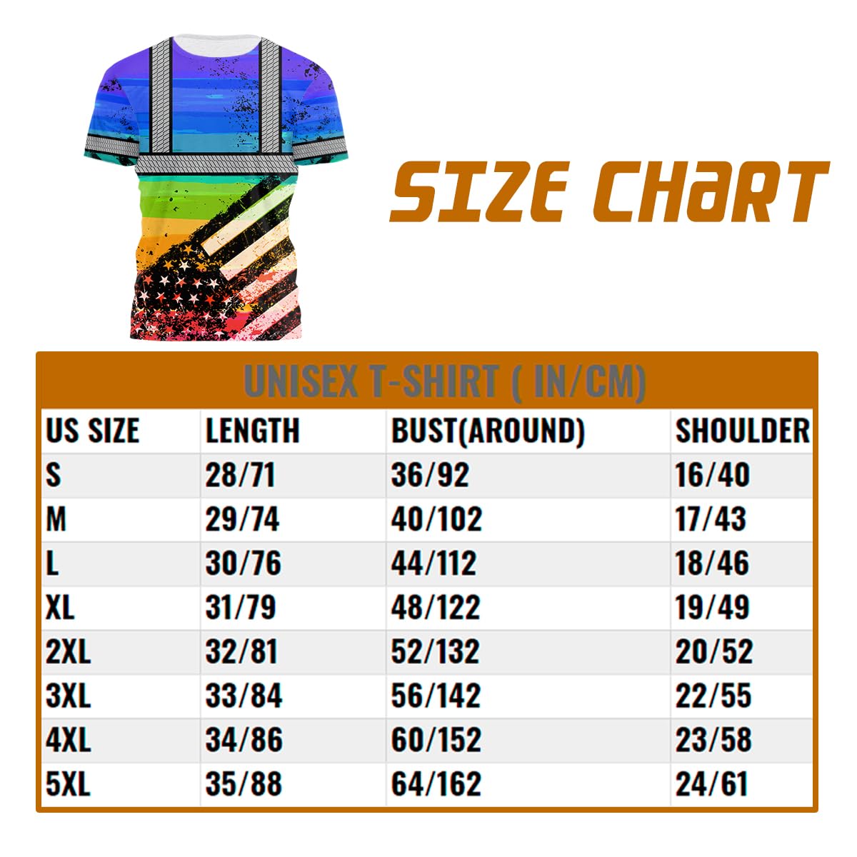 Color US Flag Skull High Visibility Shirt for Men Custom Name Safety Shirts Workwear for Patriotic, Runners