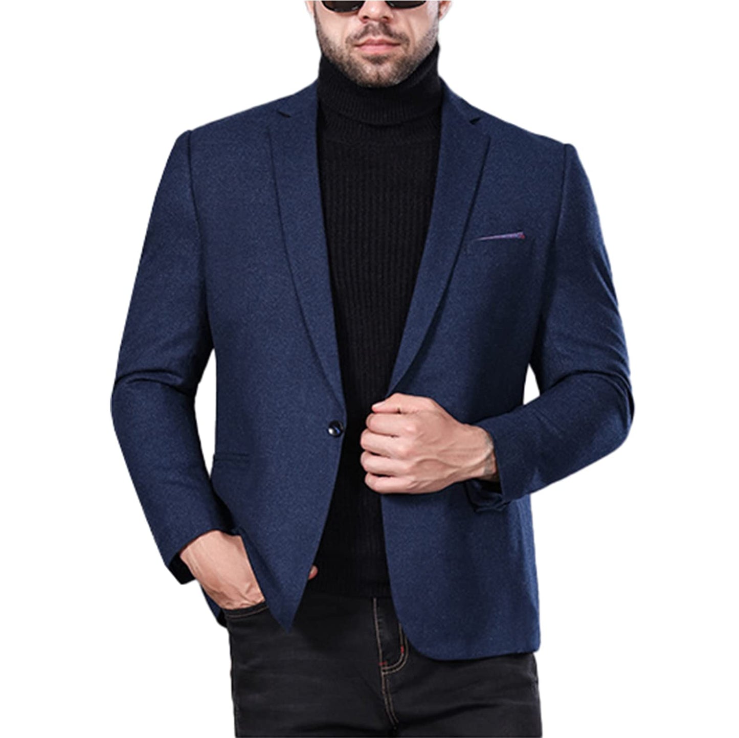 Men's Plus Size Suit Jacket Fat Loose One Button Blazers Business Suit Coat Wedding Banquets Prom Dress