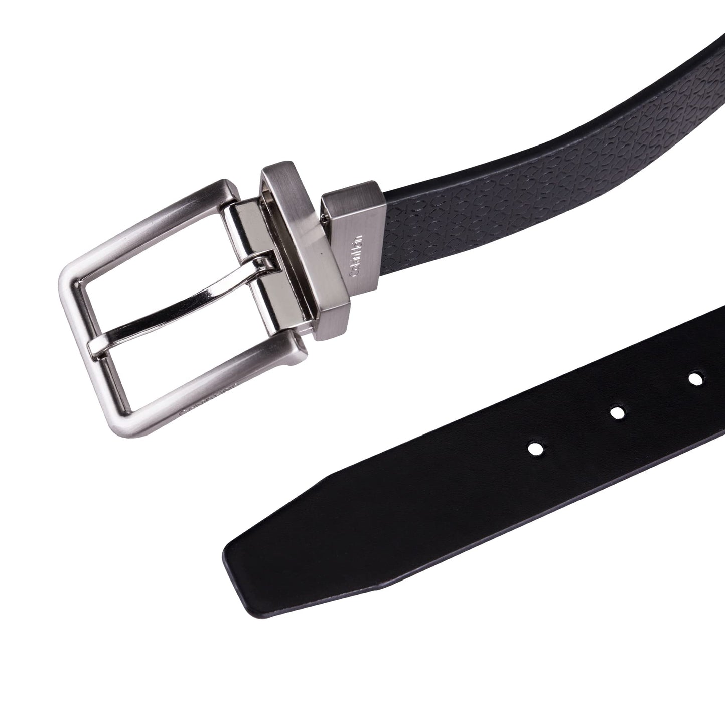 Calvin Klein Men's Two-in-One Reversible Rotative Buckle Casual Dress Belt