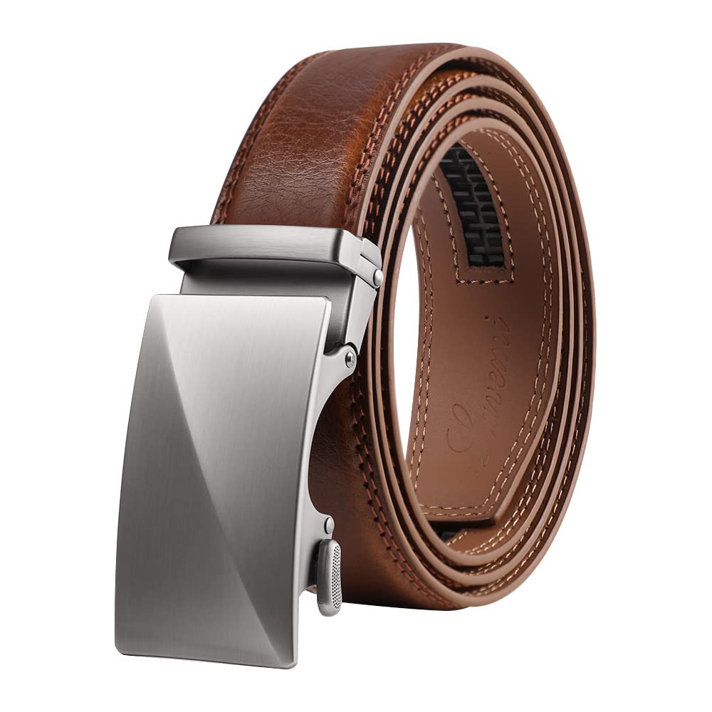 Lavemi Men's Real Leather Ratchet Dress Casual Belt, Cut to Exact Fit,Elegant Gift Box