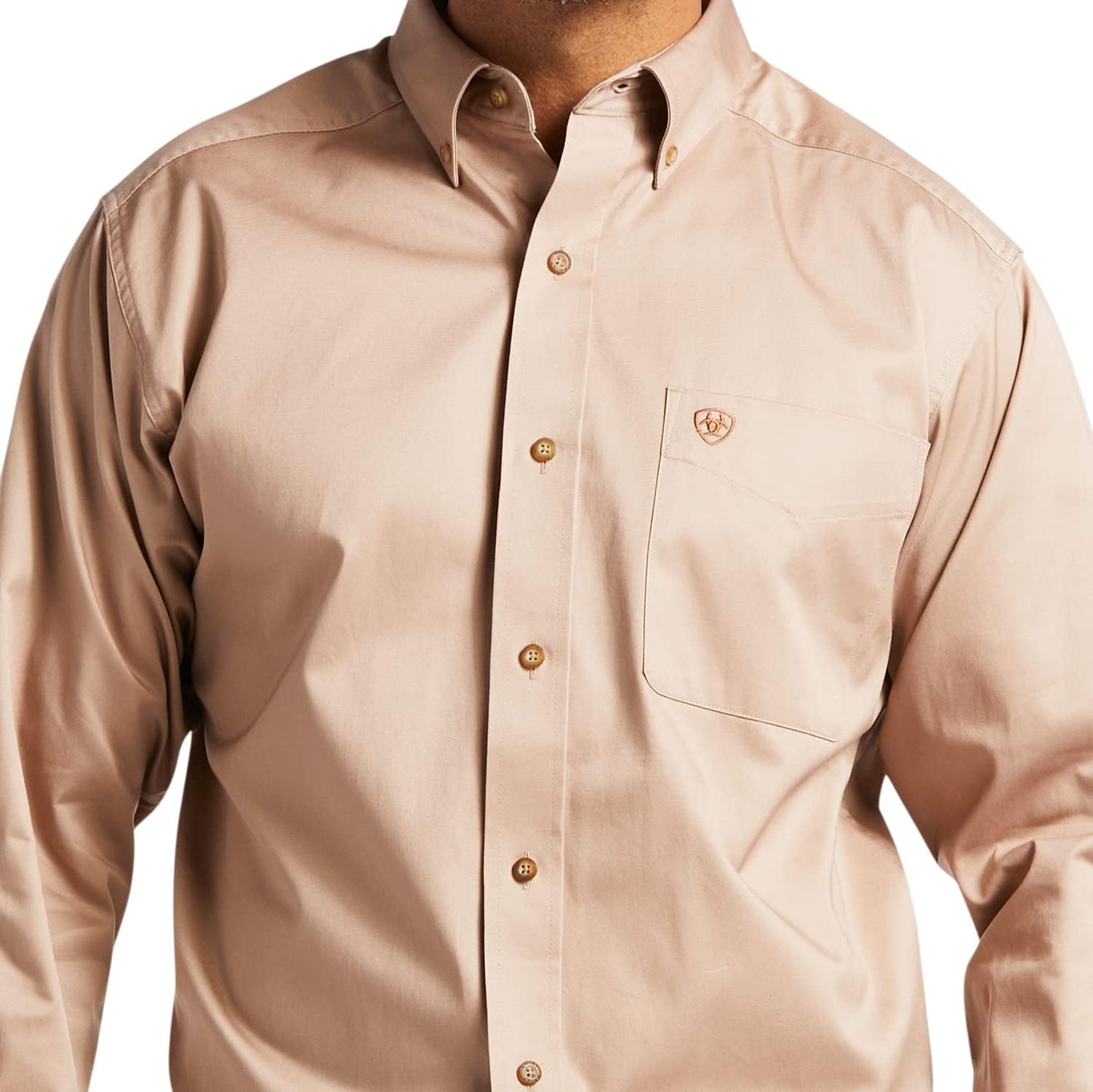 Ariat Solid Twill Classic Fit Shirt - Men's Long Sleeve Western Button-Down