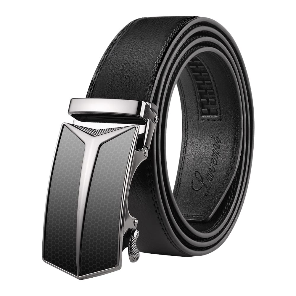 Lavemi Men's Real Leather Ratchet Dress Casual Belt, Cut to Exact Fit,Elegant Gift Box