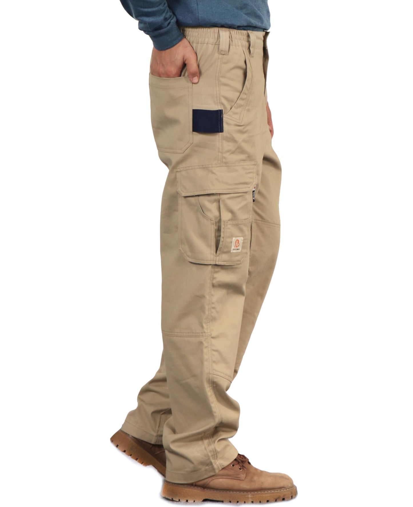 BOCOMAL FR Pants for Men Utility Cargo Pockets Flame Resistant/Fire Retardant Carpenter Water Oil Repellent Finish