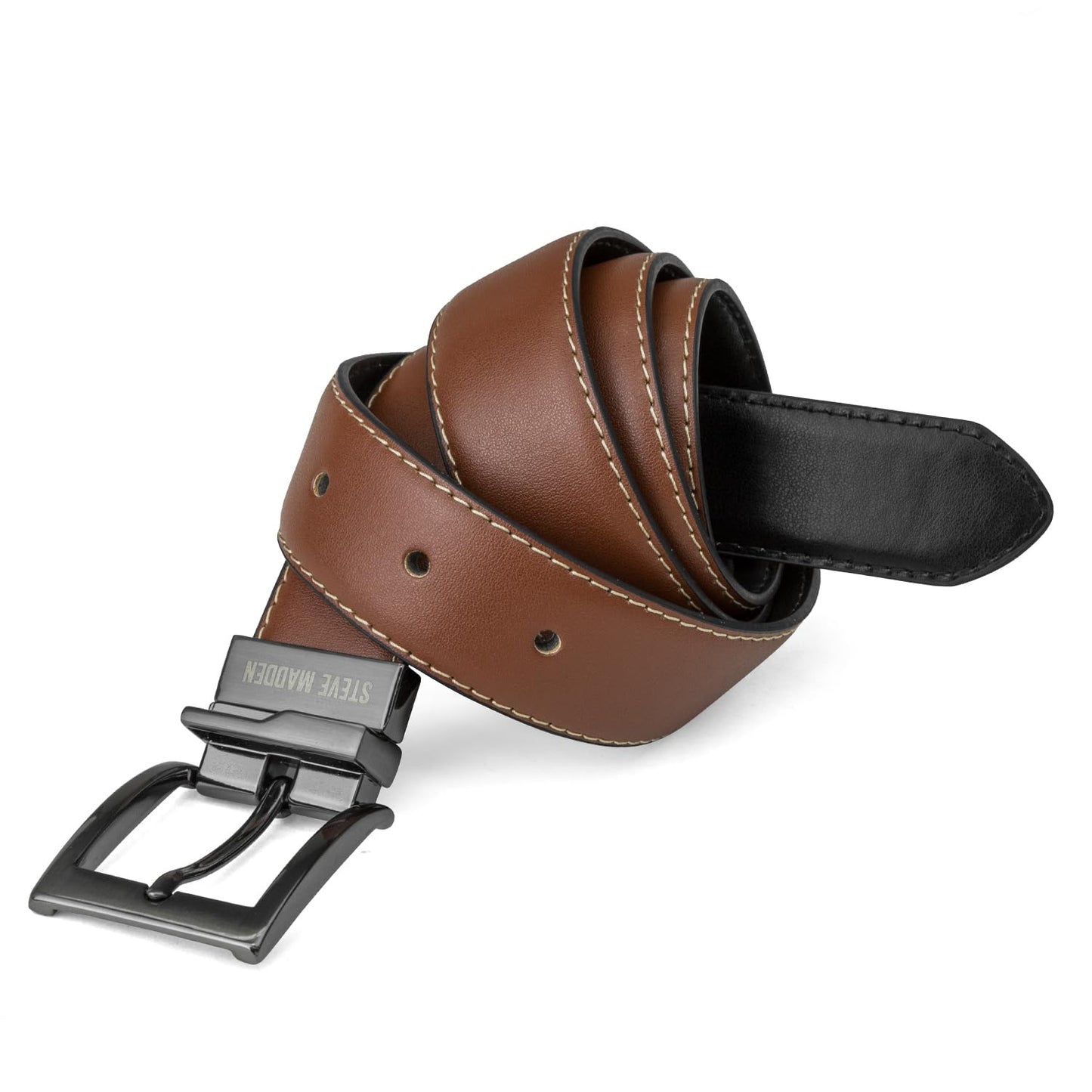 Steve Madden Men's Dress Casual Every Day Leather Belt