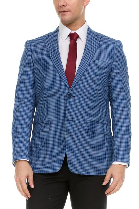 Adam Baker Men's Single Breasted Ultra Slim Fit Wool Blazer/Sport Coat - Many Styles and Colors