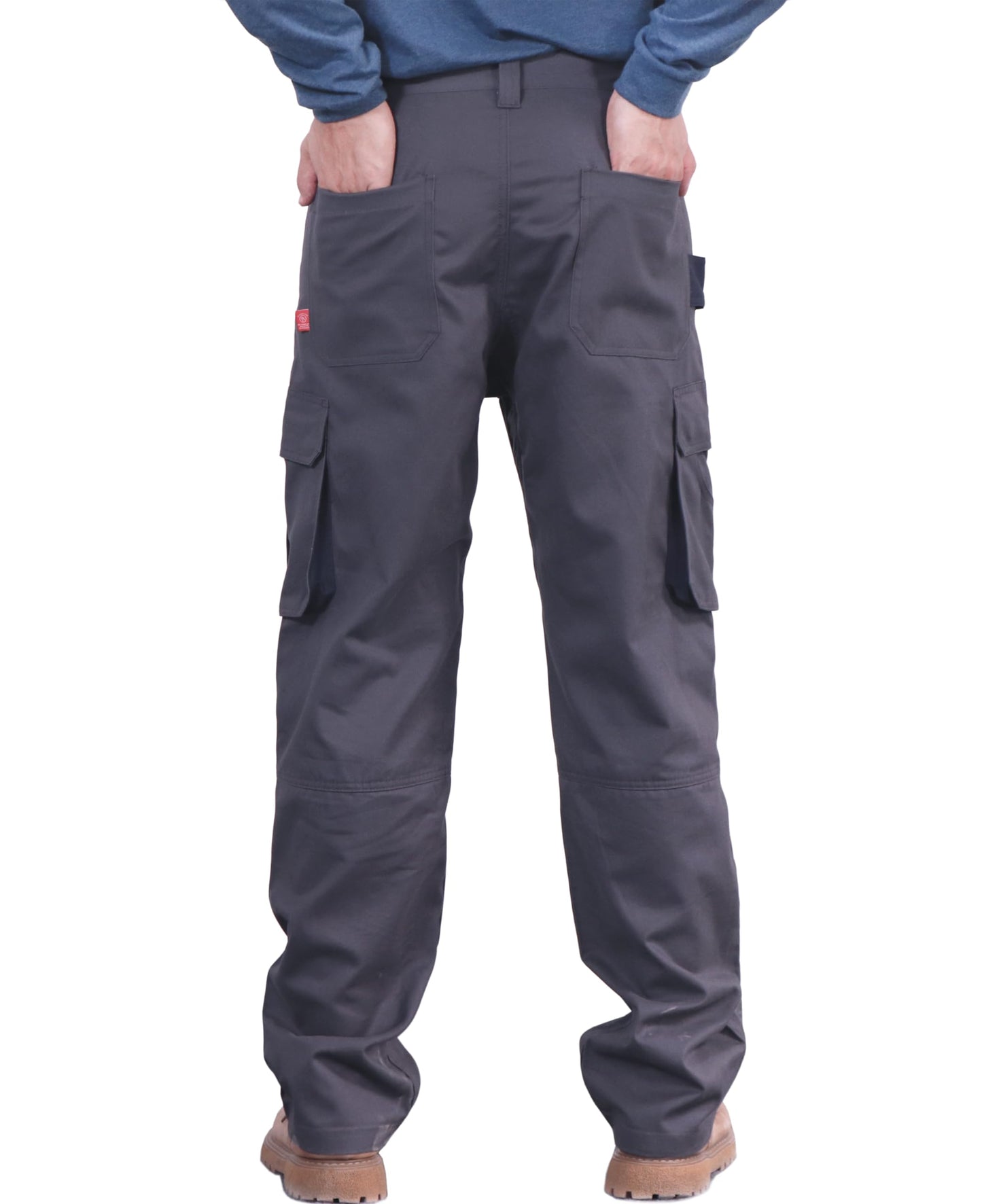 BOCOMAL FR Pants for Men Utility Cargo Pockets Flame Resistant/Fire Retardant Carpenter Water Oil Repellent Finish