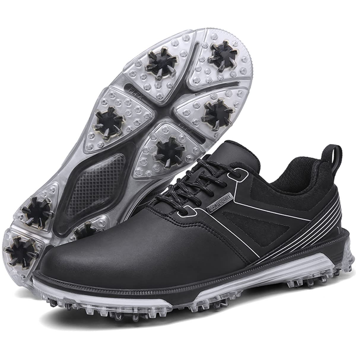 Men's Golf Shoes Fixed Nailless Sole Waterproof Lightweight No-Slip Walking shoes