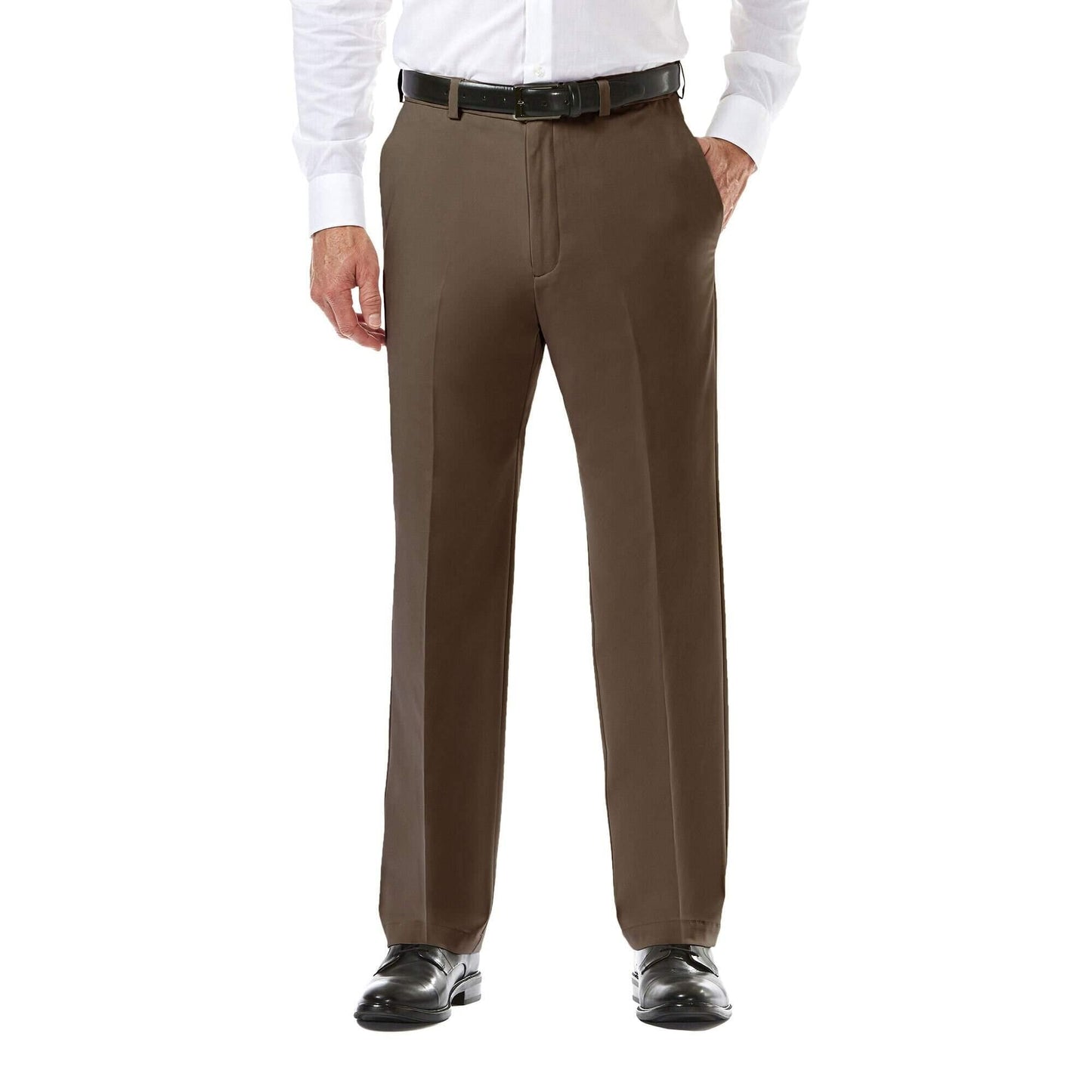 HAGGAR Mens Cool 18 Pro Classic Fit Flat Front Casual Pant Regular and Big & Tall Sizes