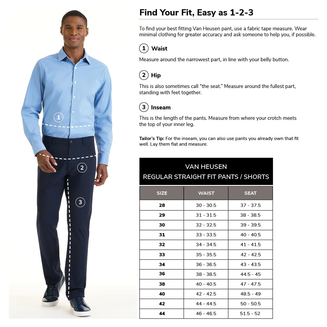 Van Heusen Men's Flex Flat Front Straight Fit Pant