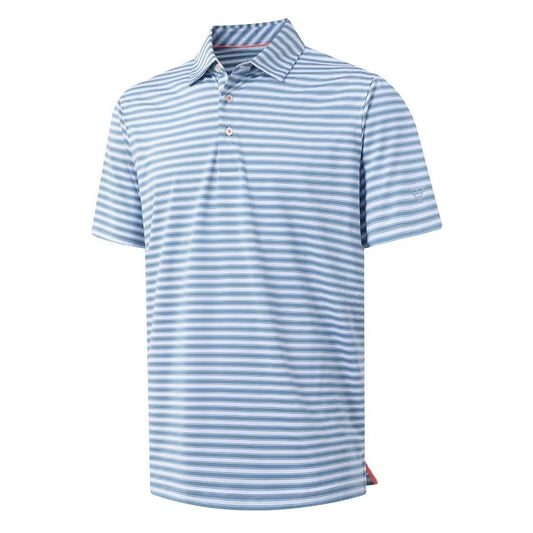 M MAELREG Golf Shirts for Men Short Sleeve Dry Fit Casual Striped Performance Moisture Wicking Collared Mens Polo Shirts