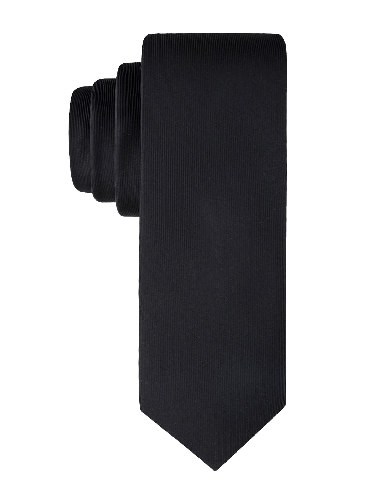 Calvin Klein Men's Classic Black Solid and Pattern Ties (Standard and Extra Long Sizes)