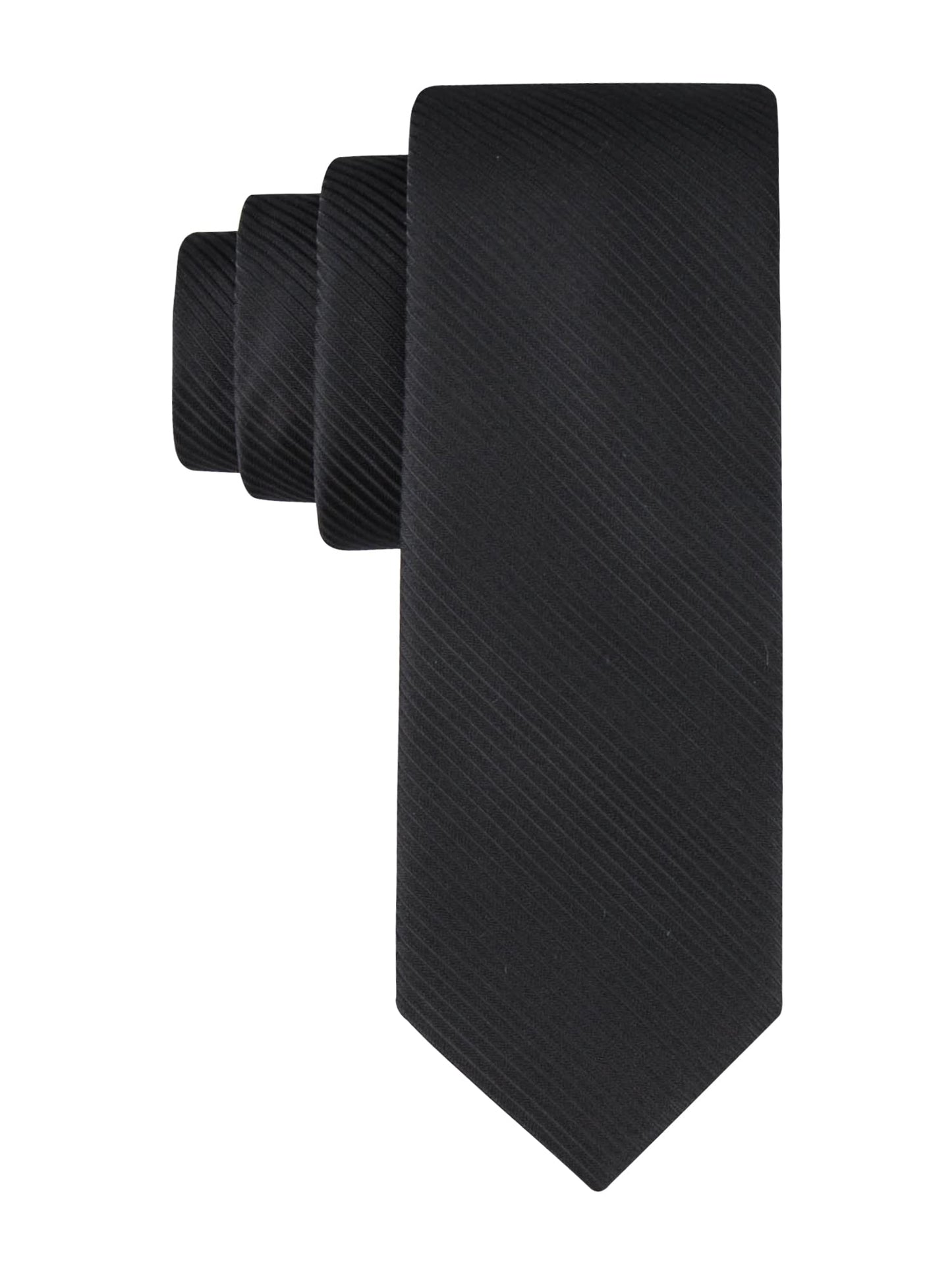 Calvin Klein Men's Classic Black Solid and Pattern Ties (Standard and Extra Long Sizes)