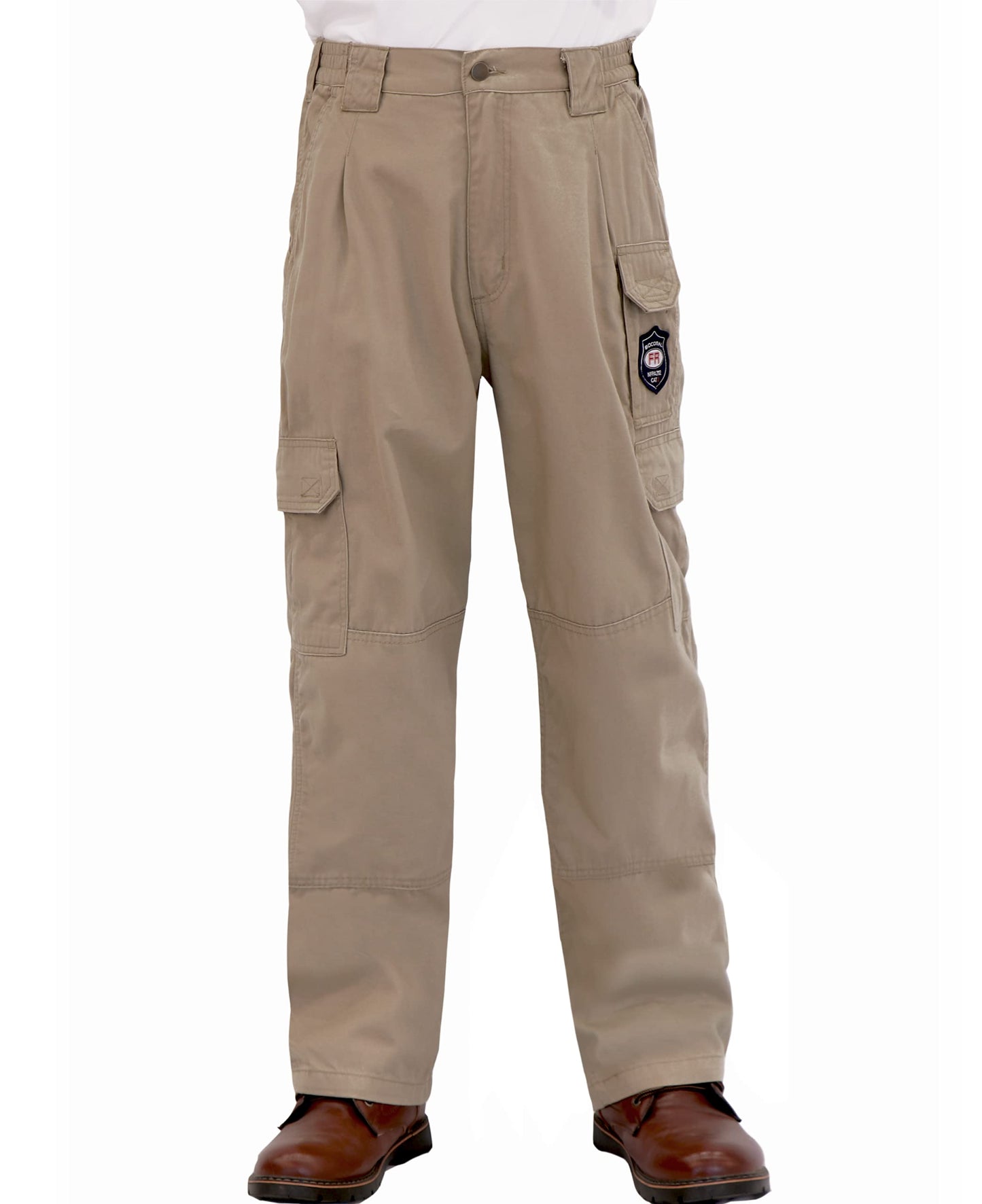 BOCOMAL Men's FR Cargo Pants Flame Resistant Pants Midweight 7.5oz (7 Pockets) Multi-Pockets FR Pants