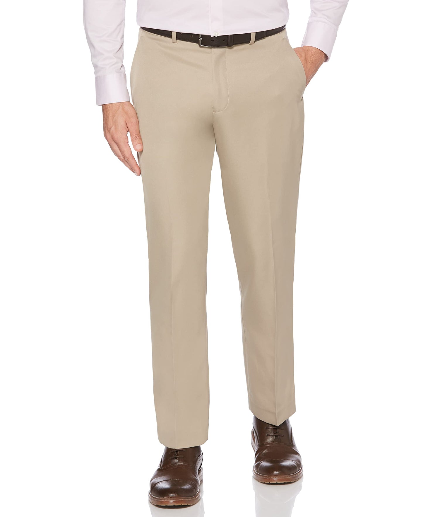 Perry Ellis Men's Portfolio Performance Dress Pant, Modern Fit, Non-Iron, Flat Front Stretch (Waist Size 30-42)