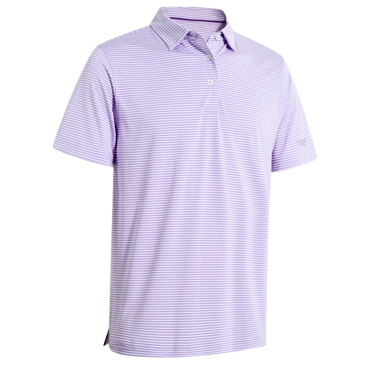 Men's Golf Polo Shirts Short Sleeve Striped Performance Moisture Wicking Dry Fit Golf Shirts for Men