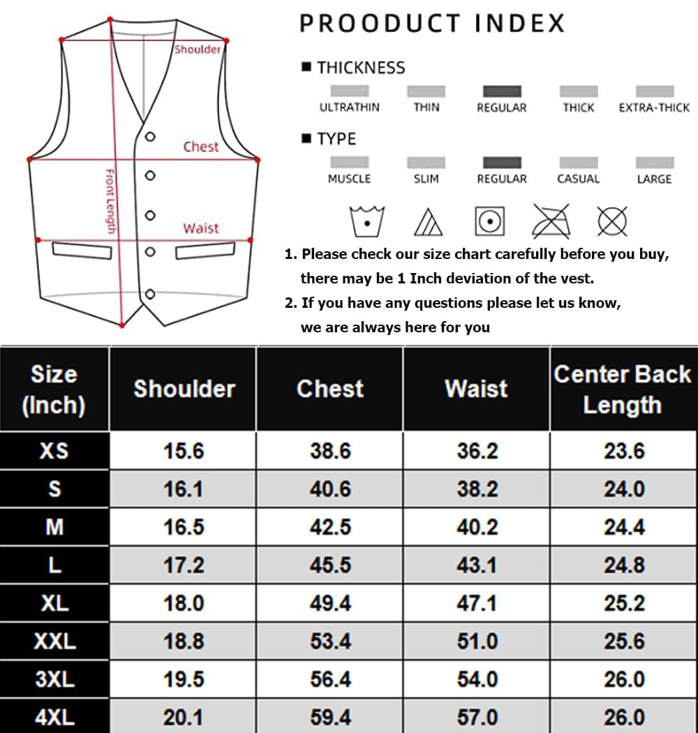 COOFANDY Men's Formal Suit Vest Slim Fit Casual Business Dress Waistcoat Vest