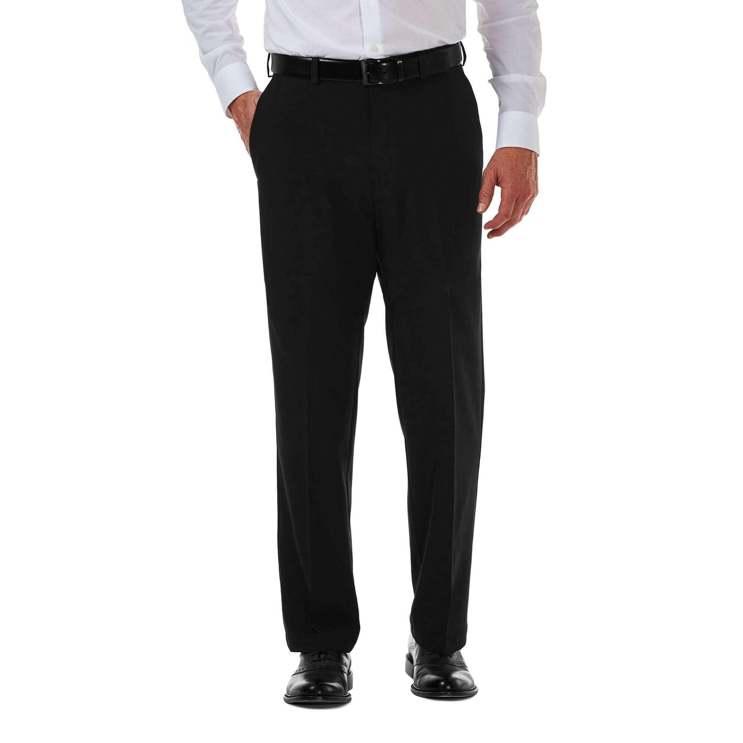 HAGGAR Mens Cool 18 Pro Classic Fit Flat Front Casual Pant Regular and Big & Tall Sizes