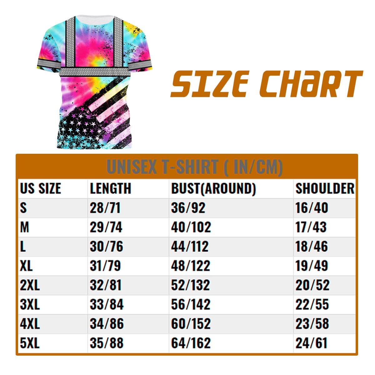 Color US Flag Skull High Visibility Shirt for Men Custom Name Safety Shirts Workwear for Patriotic, Runners