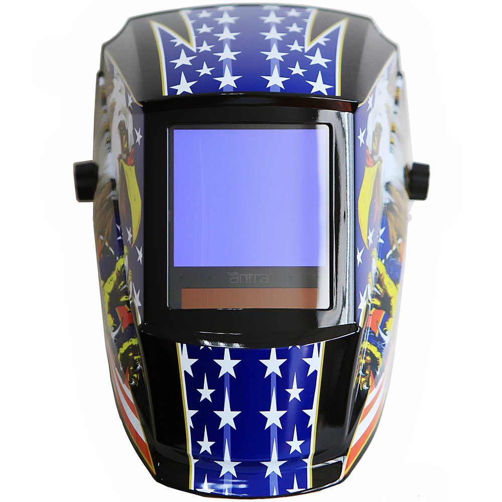 Antra True Color Auto Darkening Welding Helmet - Large Window 13.5 Sqi, Wide Variable Shade 4/5-13, Low TIG Amp Rating 2A - Precision Protection for Welding Excellence