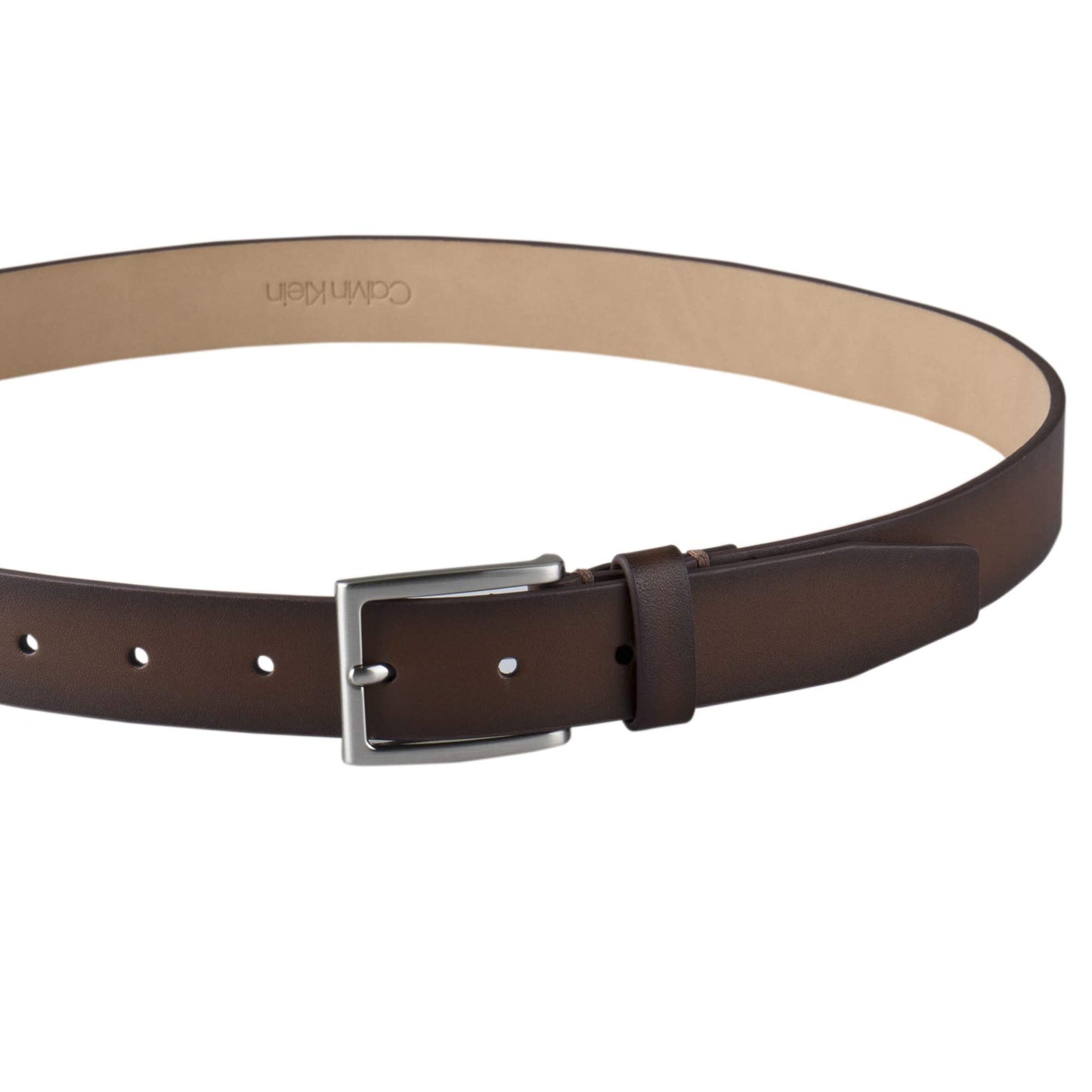 Calvin Klein Men's Modern Dress Minimalist Belt with Classic Harness Buckle