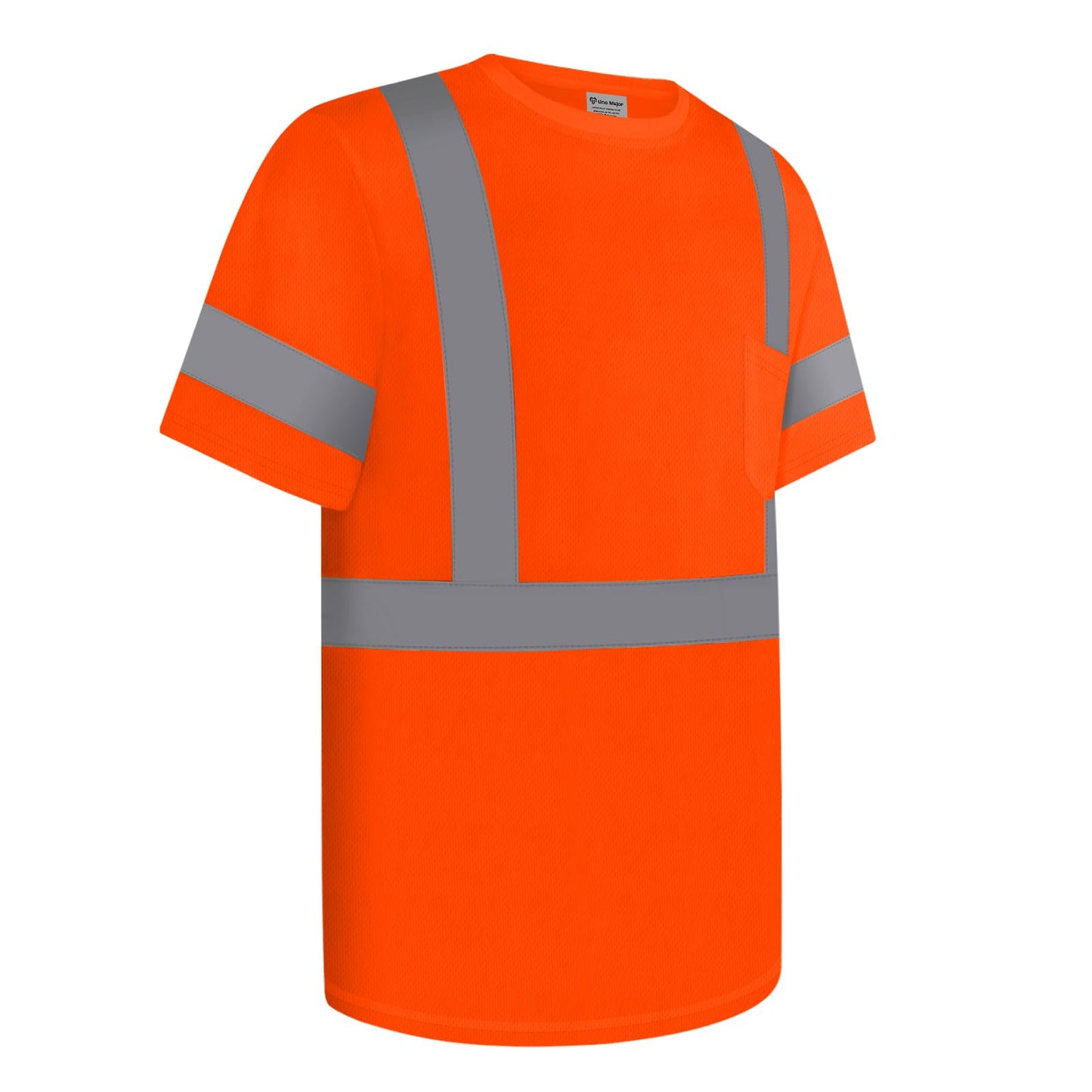 High Visibility Shirts for Men Class 3 Hi Vis Reflective Safety Construction Shirts for Men Women, Short Sleeve Work Shirts with Black Bottom, Meet ANSI, Durable & Breathable, Yellow L