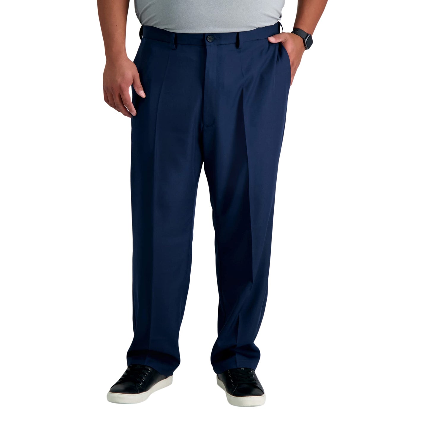 HAGGAR Mens Cool 18 Pro Classic Fit Flat Front Casual Pant Regular and Big & Tall Sizes