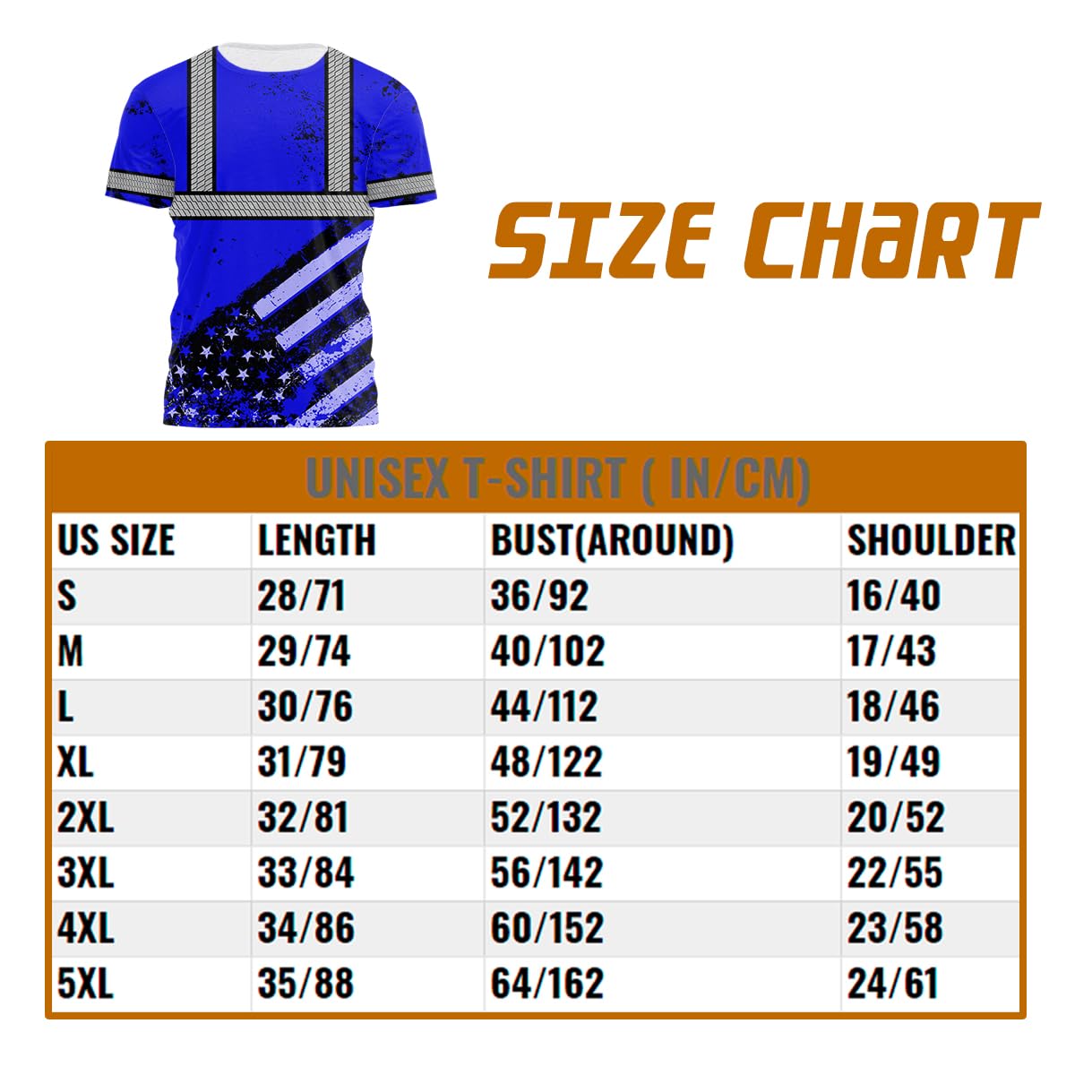 Color US Flag Skull High Visibility Shirt for Men Custom Name Safety Shirts Workwear for Patriotic, Runners