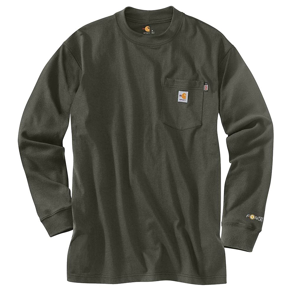 Carhartt Men's Flame Resistant Force Loose Fit Midweight Long-Sleeve Pocket T-Shirt