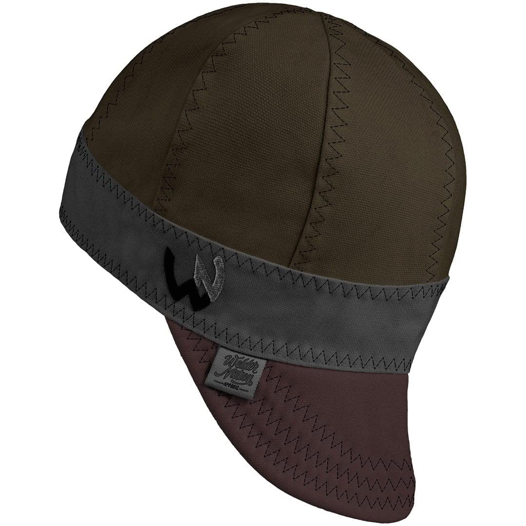 Welder Nation 8 Panel Soft, 10 oz Light Weight Cotton Welding Cap, Durable for Safety and Protection While Welding. Stick ARC