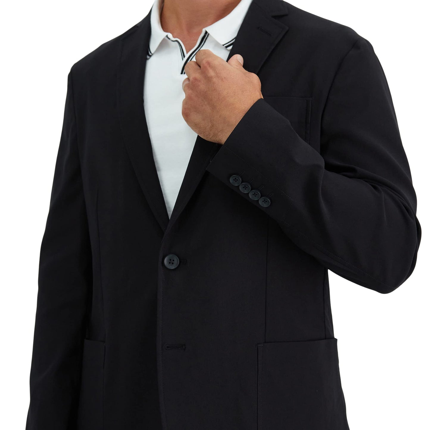 HAGGAR mens Smart Wash Highland Blazer