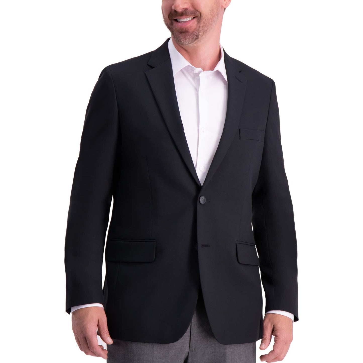 Haggar Men's The Active Series Classic Fit Gabardine Blazer (Regular and Big and Tall Sizes)