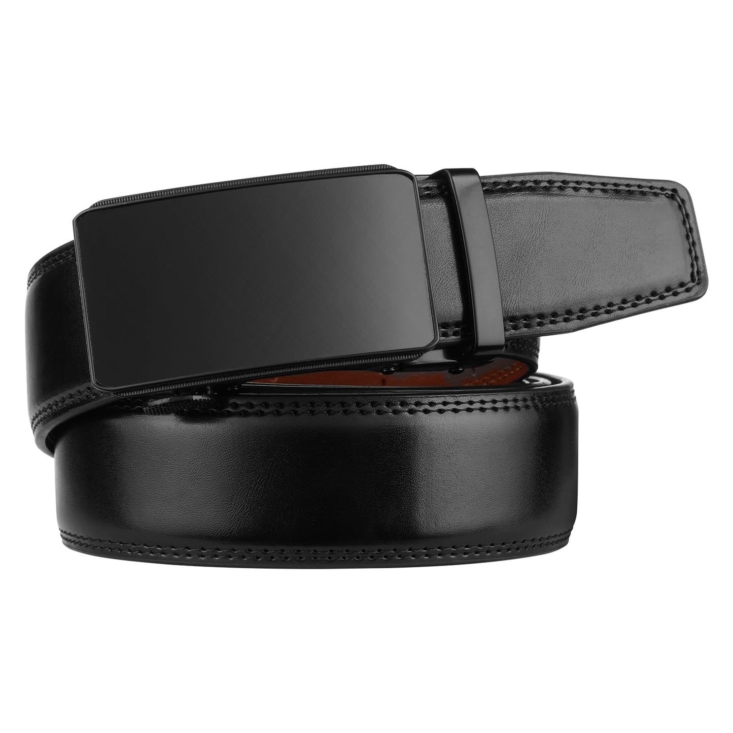 Lavemi Men's Real Leather Ratchet Dress Casual Belt, Cut to Exact Fit,Elegant Gift Box