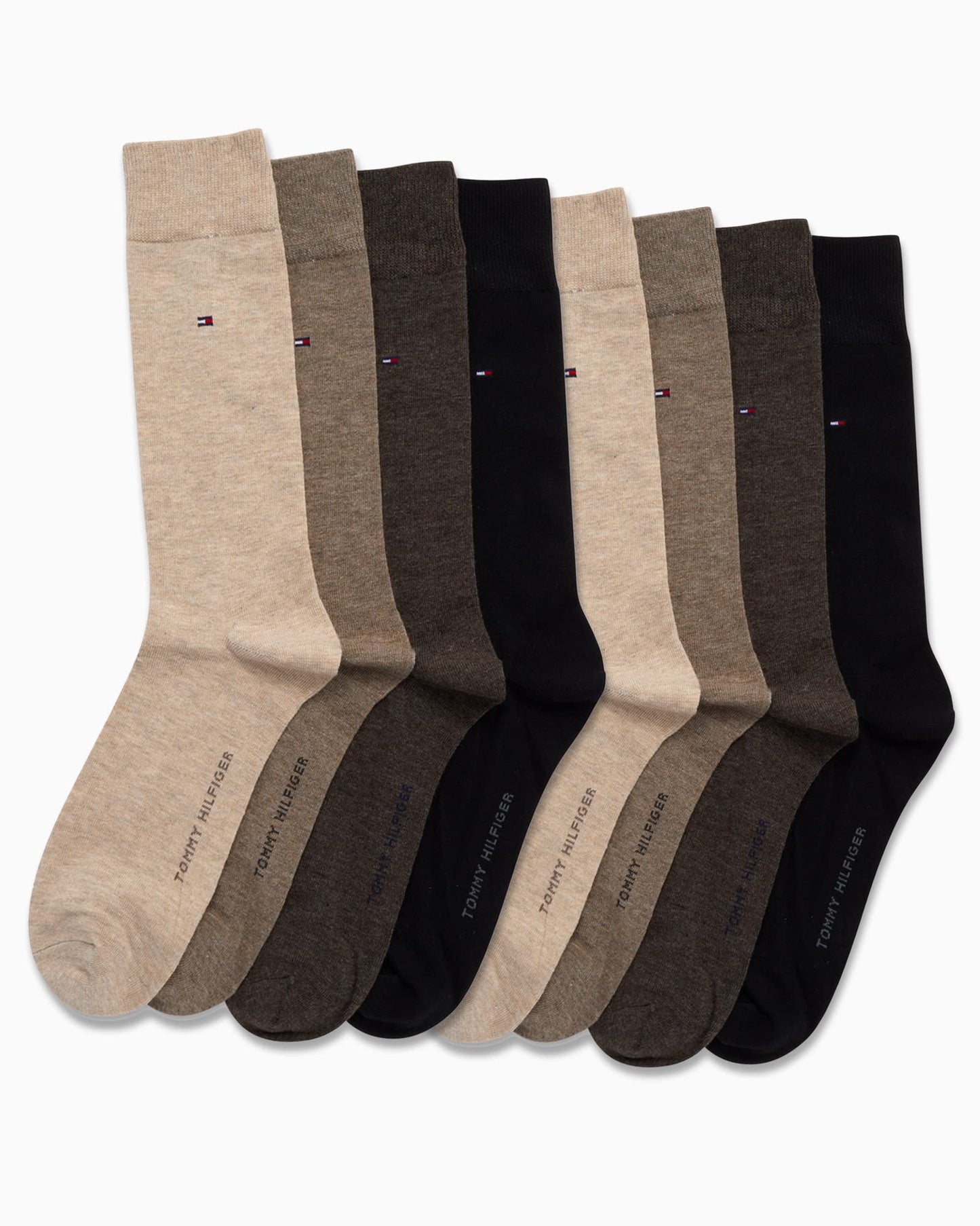 Tommy Hilfiger Men's Dress Socks-Lightweight Comfort Crew Sock(8 Pack)