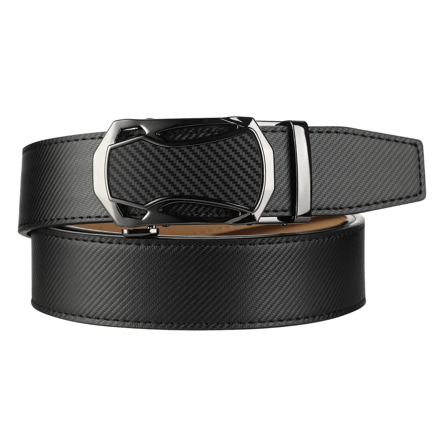 Lavemi Men's Real Leather Ratchet Dress Casual Belt, Cut to Exact Fit,Elegant Gift Box