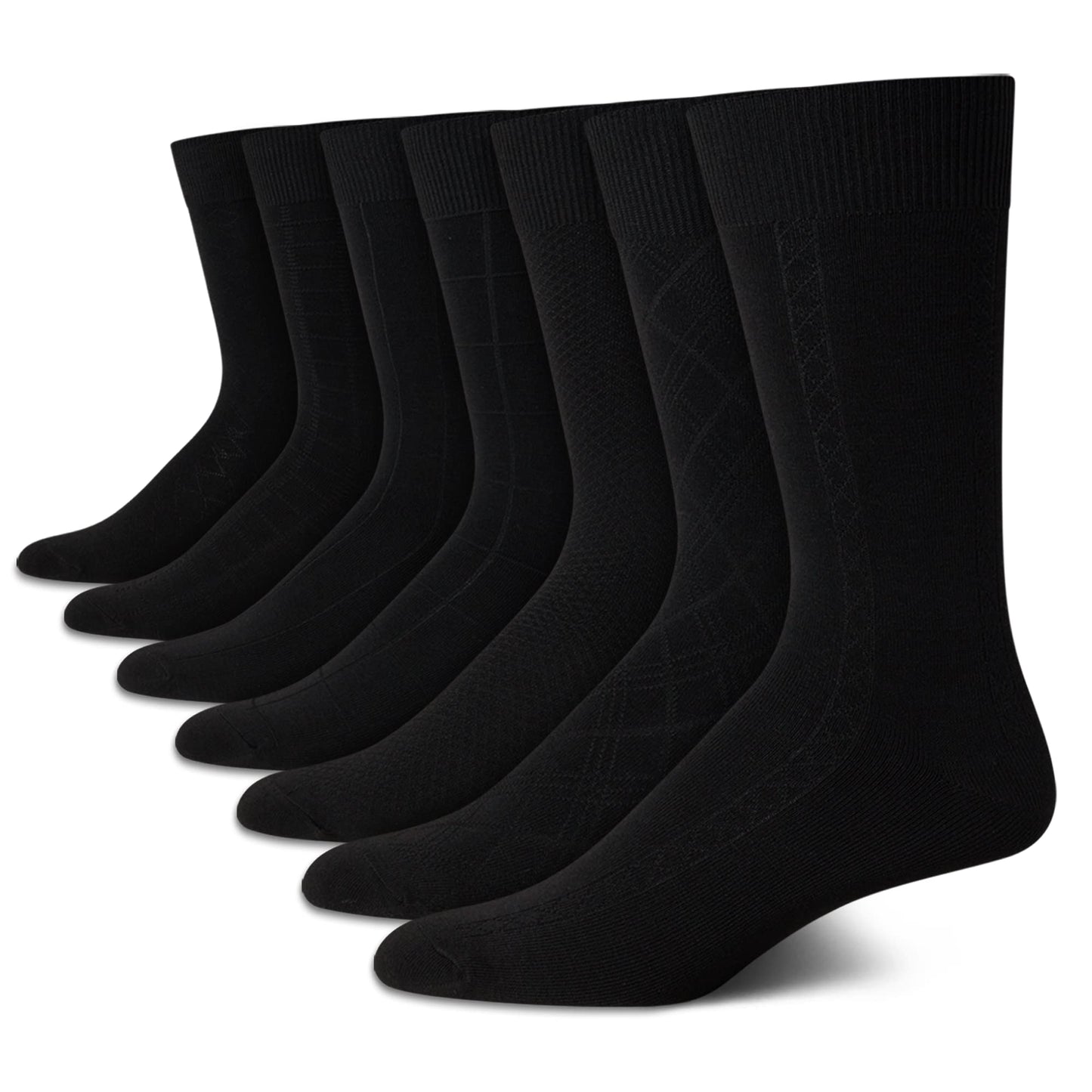 Van Heusen Men's Dress Socks - Lightweight Mid-Calf Crew Dress Socks (7 Packs)