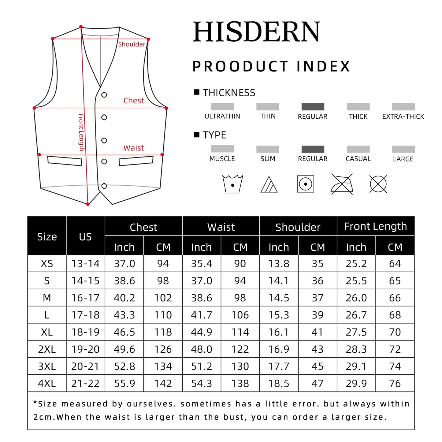 HISDERN Men's Suit Vest Business Plaid Formal Dress Waistcoat Slim Fit Vests for Men with 3 Pocket for Suit or Tuxedo