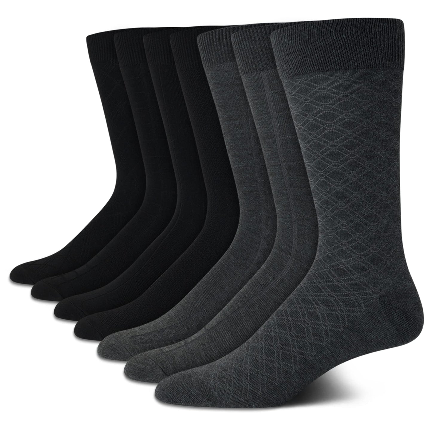 Van Heusen Men's Dress Socks - Lightweight Mid-Calf Crew Dress Socks (7 Packs)